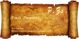 Paul Zsanett névjegykártya